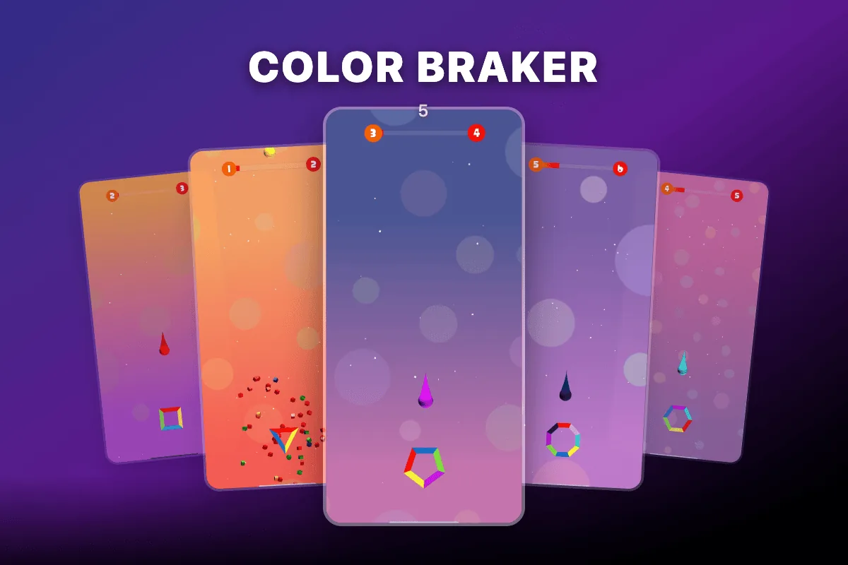 Color Braker - addictive color matching reflex mobile game for all ages